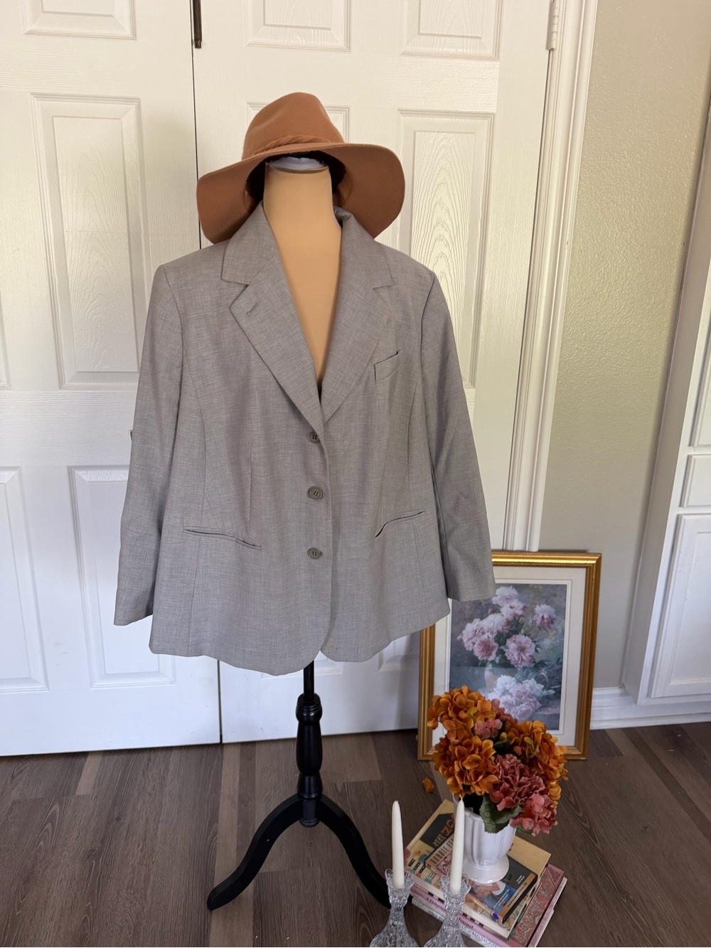 Talbots Light Gray Women's Tailored Blazer